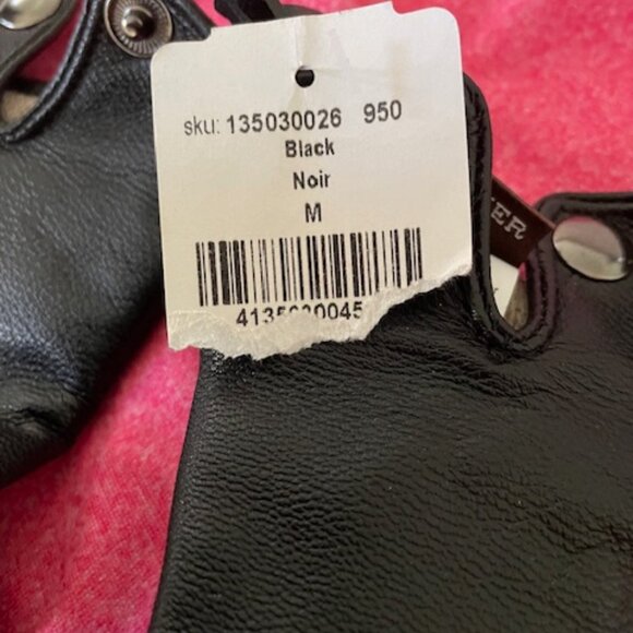 Danier Leather Black Gloves NWT  - Size M - Picture 10 of 13